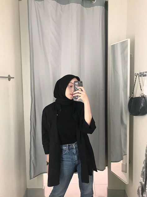 Outfit Kampus Hijab, Mix And Match Outfits Hijab Casual, Outfit Ngampus, Outfit Hijab Casual, Ootd Hijab Casual, Cover Wattpad, Muslim Outfits Casual, Hijabi Fashion Casual, Casual Hijab