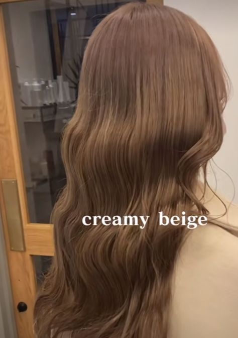 Cute Hair Colors For Tan Skin, Teddy Bear Brown Hair Color Korean, Dyed Dark Blonde Hair, Bambi Brown Hair Color Korean, 7.3 Hair Color, Milky Brown Hair Korean, Ash Caramel Hair, Light Coffee Hair Color, Light Brown Warm Hair