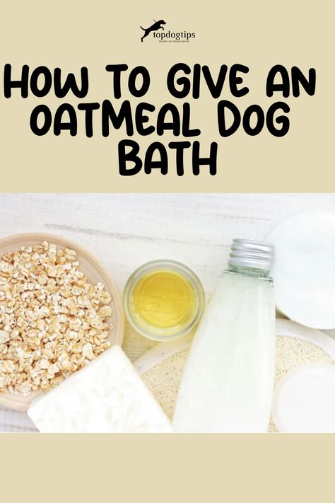 How to Give an Oatmeal Dog Bath Dog Bath For Itchy Skin, Oatmeal Bath For Dogs, Dog Baths, Itchy Dog Skin, Bath Top, Diy Oatmeal, Dog Bathing, Itchy Dog, Dog Soap