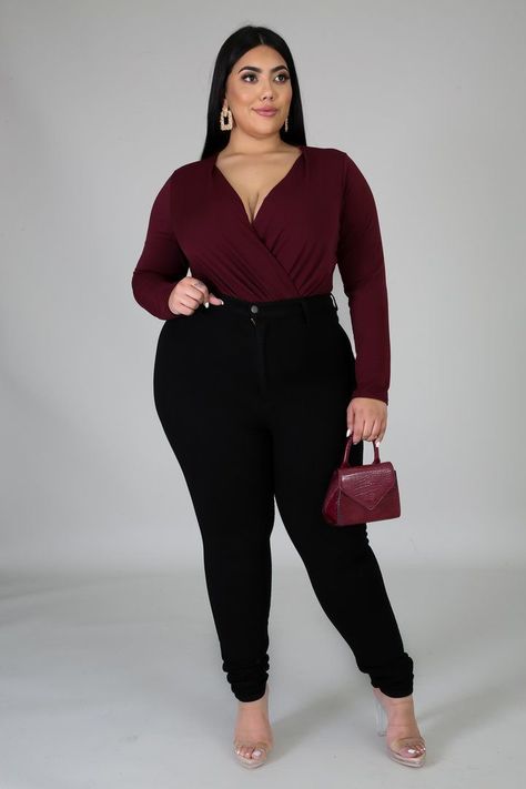 Jesenia Perez, Outfits Gorditas, Plus Size Baddie Outfits, Big Women Fashion, Classy Outfits For Women, Bodysuit Fashion, Curvy Girl Fashion, Curvy Girl Outfits, Curvy Outfits