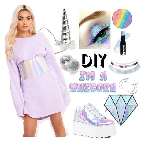 Unicorn Party Outfit Women, Unicorn Outfit Women, Unicorn Inspired Outfits, Diy Women’s Unicorn Costume, Unicorn Women’s Costume, Unicorn Lashes, Summer Unicorn Print Princess Dress For Dress-up, Kawaii Outfits, Unicorn Outfit