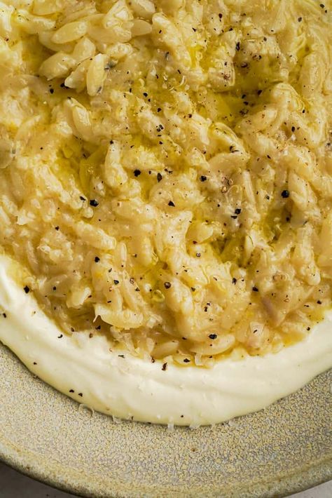 Ricotta Recipes Healthy, Creamy Lemon Orzo, Whisper Of Yum, Orzo Pasta Recipes, Lemon Pasta Recipes, Creamy Orzo, Whipped Ricotta, Lemon Orzo, Ricotta Recipes