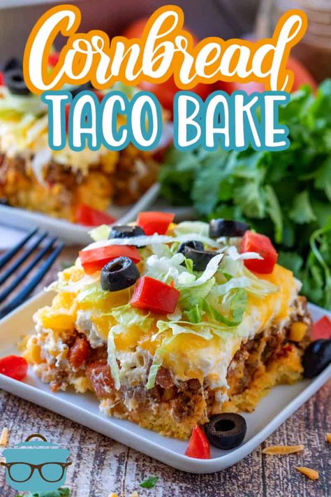 Cornbread Taco Bake, Cornbread Taco, Desayuno Keto, Cornbread Easy, Taco Bake, Country Cook, The Country Cook, Beef Casserole Recipes, Mexican Food Recipes Easy