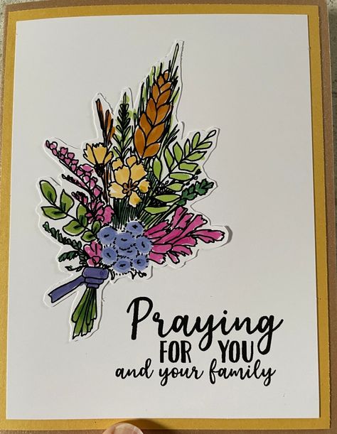 Praying For You and Your Family – Endless Creations Rubber Stamps Praying For You And Your Family, Praying For You Cards Handmade, Praying For You Cards, Bday Cards, Quick Cards, Sympathy Cards, Rubber Stamps, Cards Handmade, Stamp