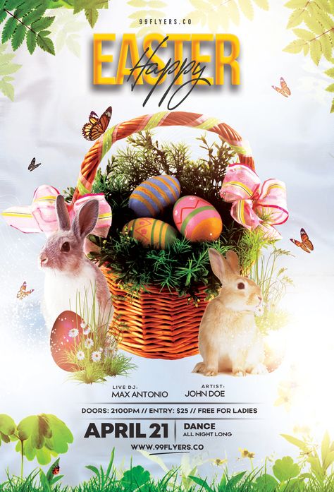 Download Easter Egg Hunt Party PSD Flyer Template for free. This flyer is editable and suitable for any type of event, dj, music, Spring Sale, Easter Party, promotion and other. #free #psd #Flyer #Easter #Happyeaster #EggHunt Easter Flyer Design, Party Promotion, Easter Flyer, Easter Egg Party, Easter Flyers, Instagram Banners, Easter Egg Hunt Party, Egg Hunt Party, Kids Easter Party