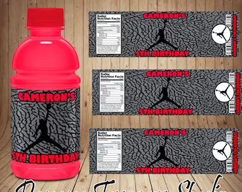 Jordan Birthday Party Ideas, Jordan Birthday Party Ideas Decoration, Jordan Year Birthday, Jordan Birthday Party, Birthday Party Ideas Decoration, Sweet 16 For Boys, Jordan Birthday, Jordan Year, Drink Water Bottle