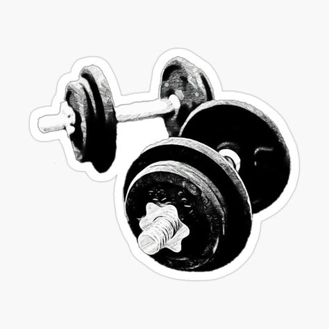 Gym Stickers Aesthetic, Dumbbell Aesthetic, Fitness Dumbell, Work Out Stickers, Dumbell Workouts, Workout Stickers, Gym Stickers, Workouts Exercises, Dumbell Workout