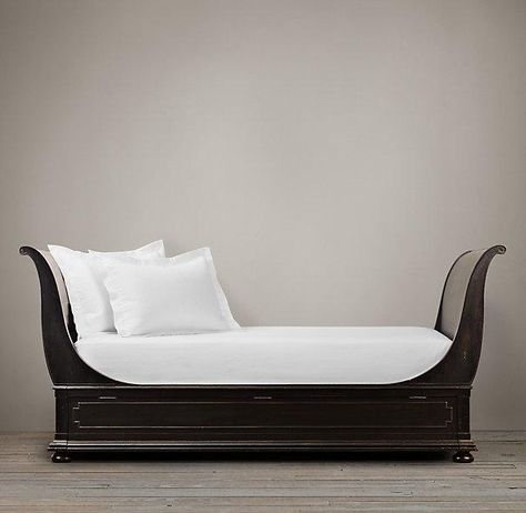 Sleigh Daybed, Dresser Topper, Pop Up Trundle, Office Guest Bedroom, Victorian Modern, Neutral Furniture, Wide Dresser, Rh Baby, Daybed With Trundle