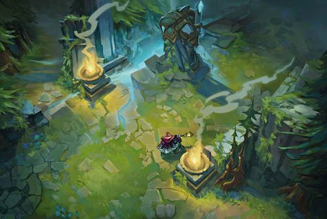 The Art of League of Legends - Daily Art League Of Legends Map, Style Graphique, Game Textures, League Of Legends Game, Environment Props, 2d Game Art, Hand Painted Textures, Game Environment, Environment Art