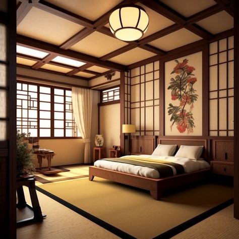 BEDROOM Japan Bedroom Japanese Style, Traditional Japanese Bedroom Aesthetic, Japan House Aesthetic, Chinese Bedroom Aesthetic, Japanese Aesthetic Bedroom, Japan Bedroom Aesthetic, Chinese Bedroom Traditional, Japan Aesthetic Room, Japan Bedroom Design