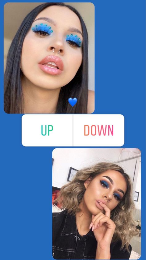 Makeup Polls For Instagram Story, Polls For Instagram Story, Interactive Stories, Instagram My Story, Yes Or No, Blue Makeup, Instagram Story Ideas, Story Ideas, Instagram Story