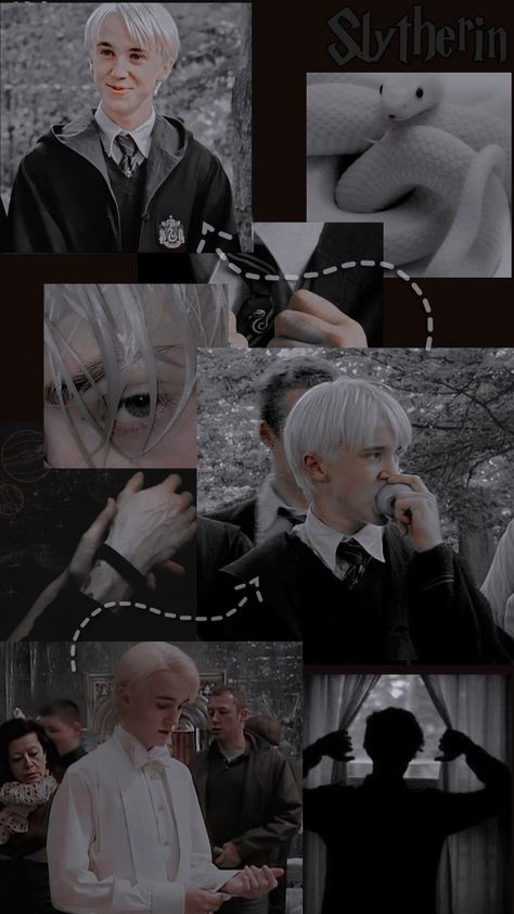 Draco Malfoy, Harry Potter, Energy, Collage, Black