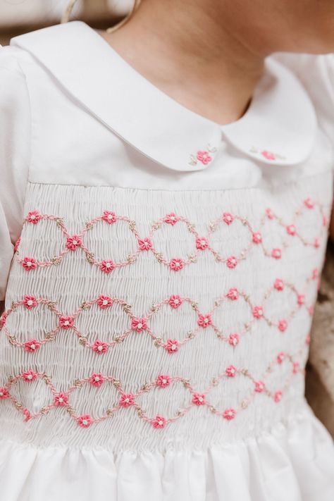 Camille Blue Gingham Smocked Flannel Baby Bubble Smocking Fashion, Craft Smock, Baby Dress Embroidery, Pink Stripe Dress, Anastasia Grey, Baby Heirloom, Antoinette Dress, Smocking Plates, Smocked Baby Dresses