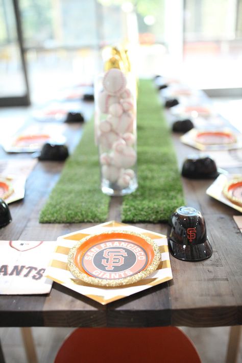 Padres Theme Birthday Party, Padres Birthday Party, Giants Birthday Party Ideas, Giants Baseball Party, Balloon Runner, Bae Birthday, Fun Birthday Ideas, San Birthday, Ticket Party Invitations