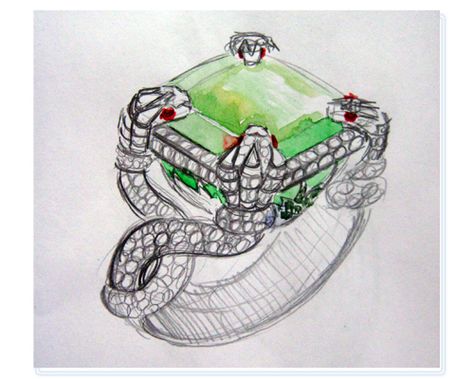 Snake ring sketch