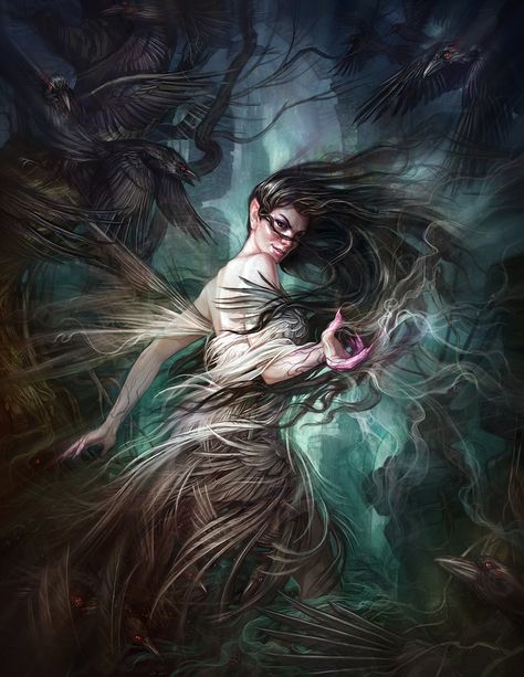 Court of Shadows by AnnPars.deviantart.com on @DeviantArt Wind Fairy, Wind Dancer, Blue Daisies, Fairy Pools, Mtg Art, Fantasy Artist, Magic Art, Arte Fantasy, Wizards Of The Coast