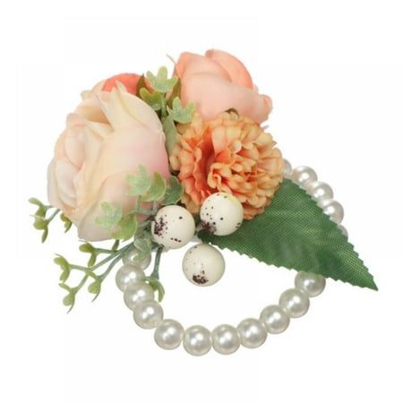 Super Xiansen, Korean bride wrist flower, bridesmaid, sister, mission, flower bracelet wedding wedding supplies Product Description: Material: Simulation flower + pearl Single weight: 0.023kg Size: 10 * 7.5 * 5cm Color: Purple, Orange, Lake Blue, Pink Packages include: 1 or 4Pcs* wrist flower Note: 1. Allow differences in 1-3 cm than by manual measurement and 3-5 grams, differences between different colors. 2. Due to the difference in screen, the color may be a bit different from the color you expect, please allow it. Size: 10 * 7.5 * 5cm. Flower Bracelet Wedding, Wedding Wristlets, Wedding Wrist Corsage, Korean Bride, Bridal Corsage, Flower Bridesmaid, Wrist Corsage Prom, Corsage And Boutonniere Set, Bridesmaid Corsage