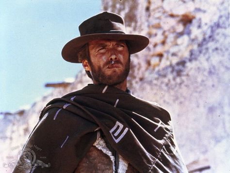 Clint Eastwood in "For a Few Dollars More" (1965). Man With No Name, Eastwood Movies, Dollars Trilogy, Clint Eastwood Movies, Western Spaghetti, Richard Harris, Lee Van Cleef, The Magnificent Seven, John Malkovich