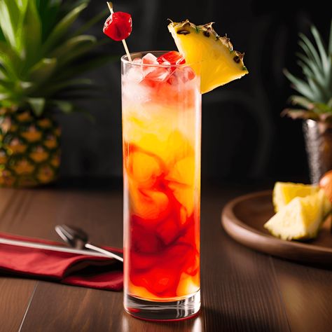 Maui Cocktail Recipe - The Maui cocktail is a sweet, fruity, and refreshing drink with a hint of tartness. The combination of pineapple, orange, and cranberry juices creates a well-balanced and tropical flavor profile, while the coconut rum adds a smooth and creamy finish. Pineapple Screwdriver, Porto Flip, Snowman Cocktail, Maraschino Cherries Recipes, Planter's Punch, Screwdriver Cocktail, Orange And Cranberry, Spicy Drinks, Cherry Coconut