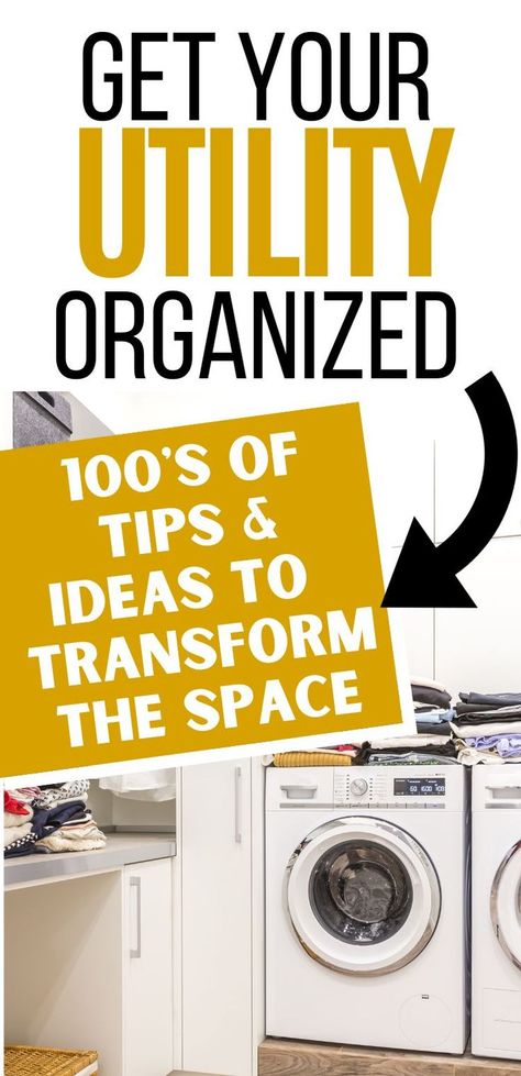 Here are loads of tips and ideas to help you sort out your Utility room - from decluttering and organizing ideas, through to cleaning, storage and laundry in the space. What will you get started on first? Utility Room Organization, Decluttering And Organizing, Cleaning Storage, Household Chores, Utility Room, Organizing Ideas, Room Organization, Declutter, How To Look Pretty