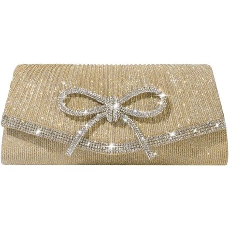 Rhinestone Bow Clutch: This Envelope Evening Bag Features A Textured, Shimmery Material, And Is Finished With A Sparkly Diamante Bow And Rhinestone At The Front, Which Emit A Splendid Radiance Under Light, Creating A Stunning And Elegant Decorative Effect Black Evening Bag For Women Formal: The Size For This Sparkly Evening Bag Is 8.8" L X 2"W X 3.9" L, Chain Strap Drop: 21.26 Inch, Flap With Magnetic Snap Closure, This Bow Purse Looks Very Simple, Elegant And Stylish Glitter Clutch Purse: This Glitter Clutch Bag, Bow Purse, Bow Clutch, Glitter Clutch, Black Evening Bag, Nouveau Jewelry, Rhinestone Clutch, Rhinestone Bow, Art Nouveau Jewelry