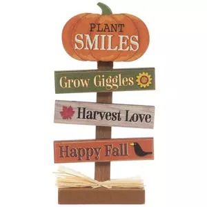 Hobby Lobby Thanksgiving Porch, Thanksgiving Tabletop Decor, Fall Throw Pillows, Wooden Pumpkins, Fall Table Decor, Velvet Pumpkins, Small Pumpkins, Mini Plants, Sign Post