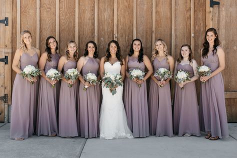 Bridesmaid's Dresses in Dusk Color Azazie Dusk, Dusk Bridesmaid Dress, Lavender Bridesmaid, Lavender Bridesmaid Dresses, Mauve Wedding, Stunning Bridesmaid Dresses, Wedding Dresses With Flowers, Wedding Flower Girl Dresses, Azazie Bridesmaid Dresses