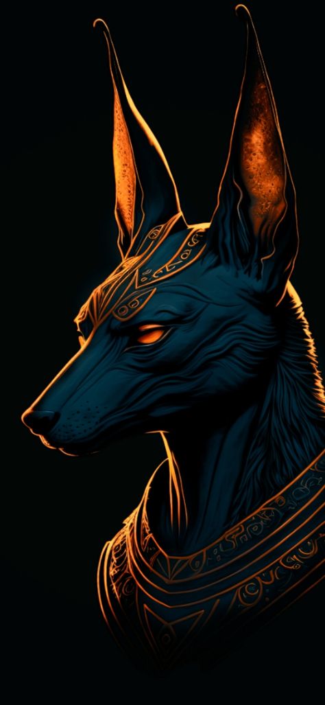 Egyptian Mythology Wallpaper, Ancient Animal Art, Anubis Wallpaper, Egyptian Wallpaper, Anubis Drawing, Anubis Art, Egypt Wallpaper, Egyptian Goddess Art, Starověký Egypt