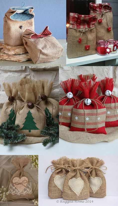 2023 Home Interior, Christmas Wrapping Diy, Dining Room Design Ideas, Living Room Dining Table, Burlap Bags, Gifts Wrapping Diy, Burlap Crafts, Creative Gift Wrapping, Christmas Gift Bags