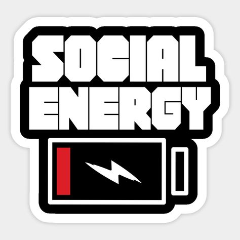 Social Energy Level - Introvert - Sticker | TeePublic Street Mode, Funny Logo, Inspiration Logo Design, Sticker Logo, Logo Jewelry, Shirt Logo Design, Typography Shirts, Shirt Print Design, 3d Logo