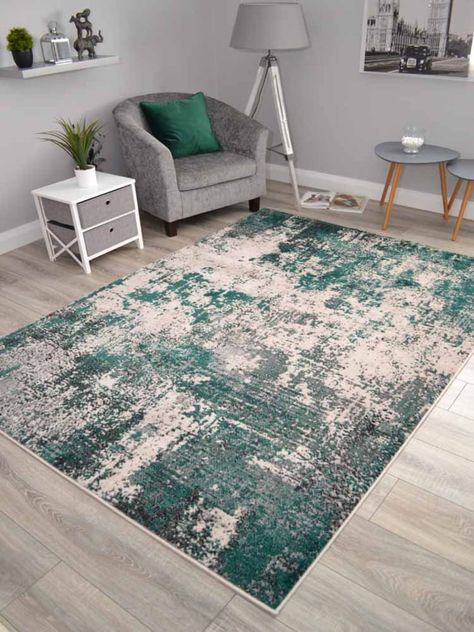 8x10 (235x320cm) $197.36 Extra Large Bedroom, Bedroom Ideas For Teens, Home Makeover Ideas, Center Rugs, Green Walls Living Room, Bedroom Turquoise, Soft Floor, Rugs Small, Teal Rug