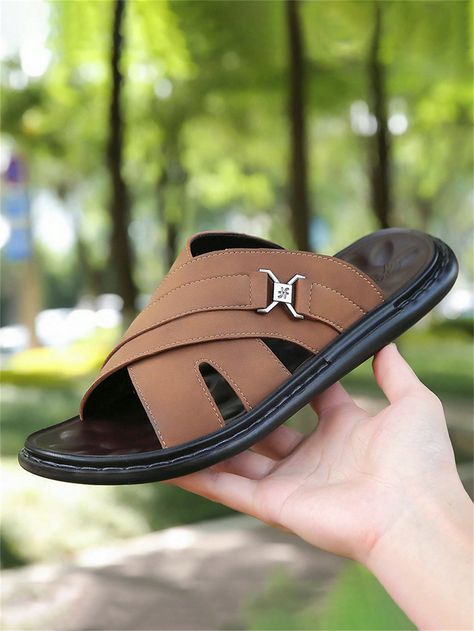 2024 New Summer Men's Flip Flops Casual Soft Non-Slip Beach Sandals, Plus Size Brown         Men Shoes, size features are:Bust: ,Length: ,Sleeve Length: Men Flip Flops, Mens Sandals Fashion, Fashion Business, Beach Sandals, Kids Sleepwear, Tongs, Sandal Fashion, Men Shoes Size, Mens Sandals