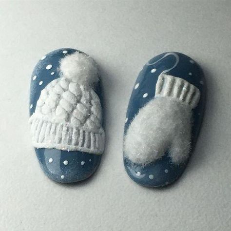 Nail Art Noel, Christmas Nail Ideas, New Years Nail Art, Xmas Nail Art, Cute Christmas Nails, Nail Art Designs Videos, 50 Christmas, Winter Nail Art, Winter Nail Designs