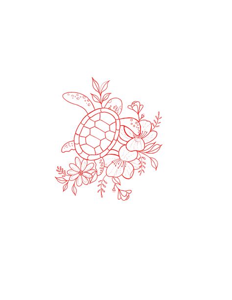 Cute Sea Turtle Drawing, Small Turtle Tattoo, Sea Turtle Drawing, Tropical Tattoo, Cute Sea Turtle, Hawaii Tattoos, Turtle Tattoo Designs, Small Girly Tattoos, Boho Tattoos