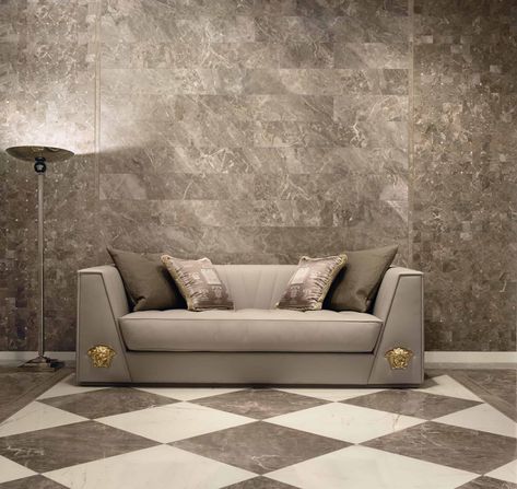 Versace Sofa, Versace Tiles, Versace Furniture, Luxury Tiles, Luxury Furniture Sofa, Shape Sofa, Modern Sofa Living Room, Wall Tiles Design, Opulent Interiors