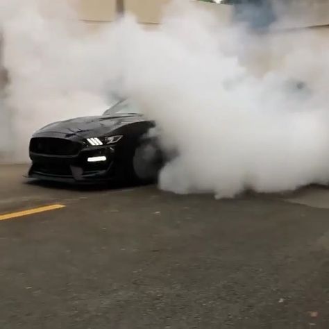 Car Burnout, Black Car, Car Videos, Driveway, Mustang, Aircraft, Sports Car, Train, Cars