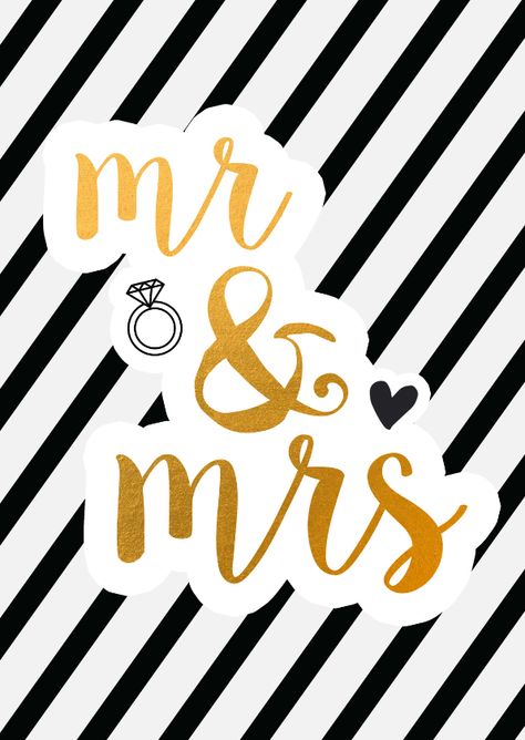 Chique kaart met gouden letters (let op, geen gouddruk) met een leuke tekst. Mr en Mrs! Ook geschikt voor geregistreerd partnerschap. Mr En Mrs, Prep Girl, Company Logo, Tech Company Logos, ? Logo, Logos