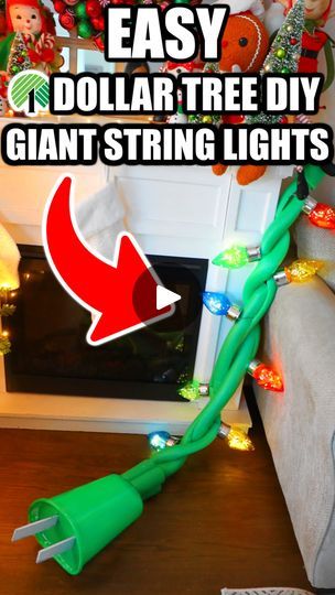 585K views · 12K reactions | Jumbo Christmas String Lights using Dollar Tree products! #dollartree #dollartreediy #dollartreechristmas #christmasdecor #christmasdecorideas #christmasdiy | BargainBethany Diy Hot Cocoa, Diy String Lights, Giant Candy, Dollar Tree Finds, Tree Craft, Dollar Tree Christmas, Christmas Interiors, Hot Cocoa Bar, Christmas Crafts For Gifts