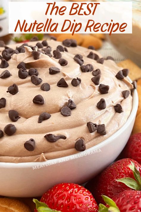 Cream Cheese And Nutella Recipes, Cold Sweet Dips, Twix Dip Recipe, Nilla Wafer Dip, Cheesecake Dip Recipe Easy, Nutella Dip Recipes, Cheesecake Dips, Desert Dips, Nutella Fruit Dip