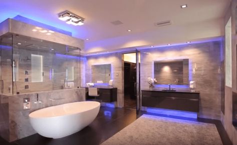 Soaker Bathtub, Luxury Master Bathrooms, Bathroom Retreat, Large Bathroom, House Dream, Dream Mansion, Mega Mansions, Bathroom Photos, Modern Mansion