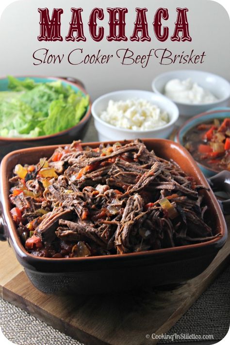 Machaca aka Slow Cooker Beef Brisket | Cooking In Stilettos Machaca Beef, Machaca Recipe, Slow Cooker Beef Brisket, Coconut Aminos, Brisket Recipes, Best Slow Cooker, Crock Pot Slow Cooker, Crock Pot Cooking, Beef Brisket