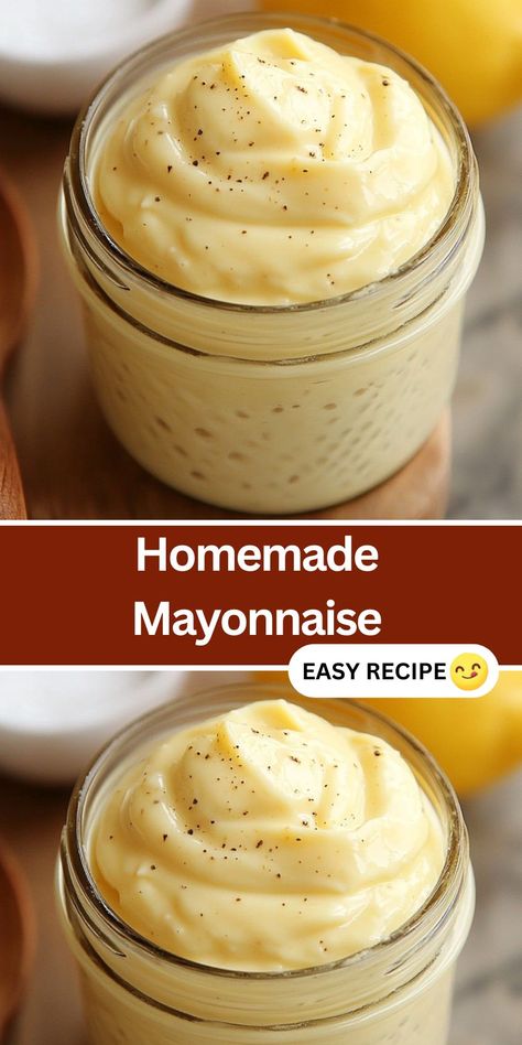 Make your own creamy, rich homemade mayonnaise with just a few simple ingredients. This easy recipe uses farm-fresh eggs, lemon juice, and light olive oil for a fresh flavor that’s perfect for sandwiches, salads, and dips. Learn how to create the perfect consistency and customize it to your taste with a few quick adjustments. No store-bought mayo can compare! Home Made Mayonnaise Recipe Simple, Best Foods Mayonnaise Recipe, Egg Mayonnaise Recipe, Mac And Cheese Healthy, Homemade Mayonnaise Recipe, Smoked Sausage Pasta, How To Make Mayonnaise, Egg Mayonnaise, Zucchini Chips Baked