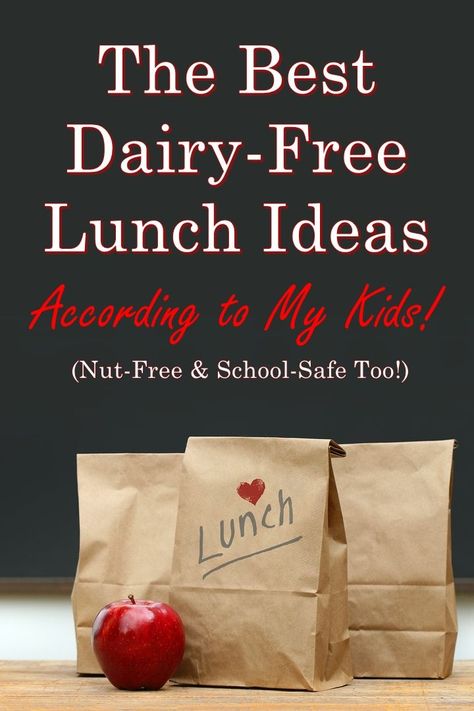 The Best Dairy-Free School Lunch Ideas According to My Kids - also peanut-free and nut-free for school-safe policies! Gluten-free options. Kids Lunch Ideas For School, Dairy Free Recipes For Kids, Lunch Ideas For School, Dairy Free Queso, Dairy Free Mashed Potatoes, Kids Lunch Ideas, Dairy Free Lunch, Dairy Free Appetizers, Appetizers For Kids