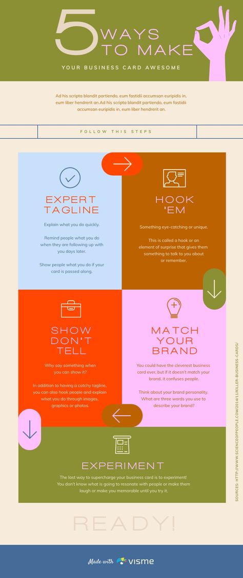 5 Simple Ways Infographic Template  Visme Simple Infographic Design, Simple Infographic, What Is Design, Logo Evolution, Infographic Design Layout, Timeline Infographic, Presentation Layout, Infographic Template, Visual Marketing