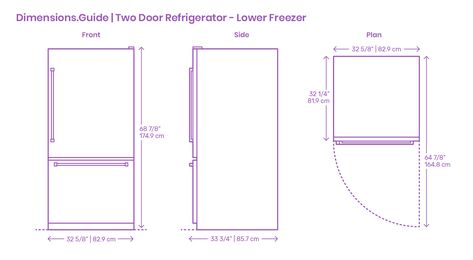 The KitchenAid Bottom Freezer Refrigerator (22 cu. ft.) features a temperature management system, humidity-controlled crispers, and a full-width pantry. The top of the fixture is the refrigerator while the bottom is the freezer. Downloads online #kitchen #home #refrigerator #appliances #fixtures Fridge Dimensions, Furniture Details Drawing, Refrigerator Dimensions, Double Door Fridge, Kitchen Layout Plans, Bottom Freezer Refrigerator, Bottom Freezer, Bathroom Plumbing, Furniture Details