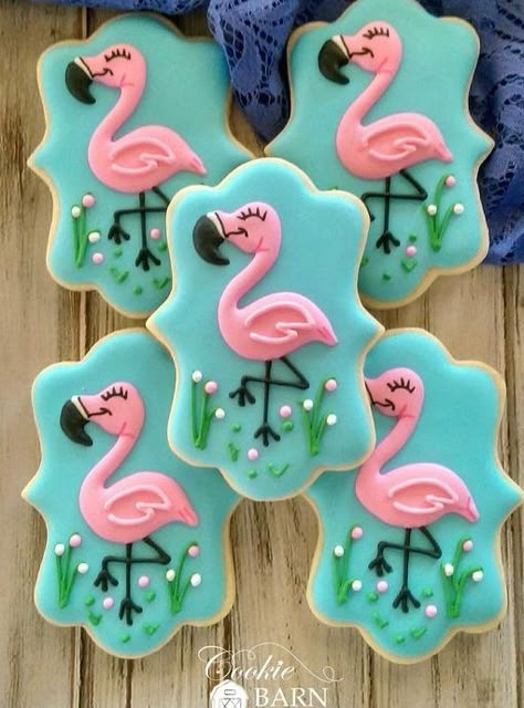 "FLAMINGOS" theme cookies Flamingo Cookies, Flamingo Cake, Flamingo Birthday Party, Flamingo Theme, Flamingo Love, Summer Cookies, Flamingo Birthday, Sugar Cookie Designs, Pretty Cookies