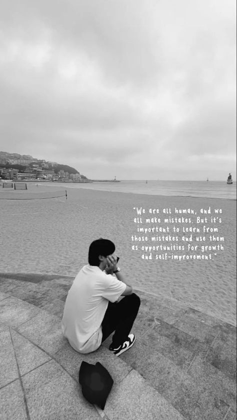 Instead of dwelling on the errors, he encourages us to embrace the lessons they offer. Let's strive for growth and understanding, turning our missteps into stepping stones towards a better future. 🌟 #Namjoo Namjoon Quotes, Humanity Quotes, Motivation Text, Comfort Words, Bts Texts, We All Make Mistakes, Bts Aesthetic Wallpaper For Phone, We Are All Human, Kpop Quotes