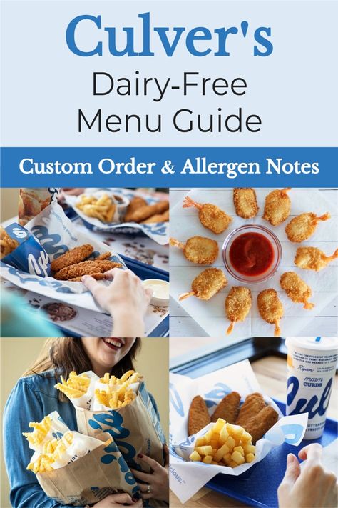 Culver's Dairy-Free Menu Items & Restaurant Allergen Guide Dairy Free Fast Food, Cookout Restaurant, Raspberry Vinaigrette Dressing, Pot Roast Sandwiches, Mustard Salad Dressing, Shrimp Cocktail Sauce, Sundae Toppings, Gluten Free Items, Gluten Free Buns