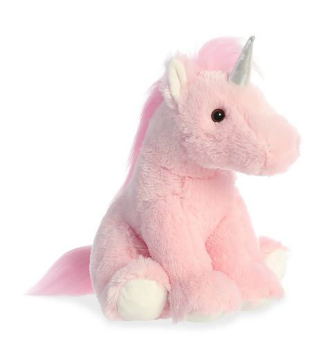 Unicorn Plushies, Pink Stuffed Animals, Unicorn Stuffed Animal, Unicorn Plush, Unicorn Horn, Pink Unicorn, Pink Design, Shiny Silver, Fantasy World