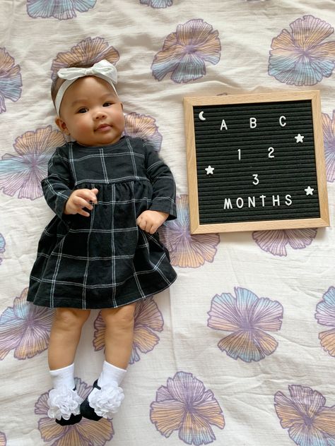 3rd Month Baby Photoshoot Ideas, 3 Month Old Pictures, 3 Month Milestone Pictures, May Monthly Milestone Picture, 1 Month Old Baby Pictures April, Monthsary Ideas, 2 Months Old Letter Board, 3 Month Old Milestones Pictures, 3 Month Old Milestones Photo Shoot